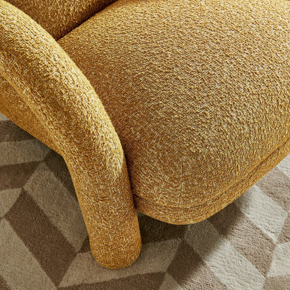 Ferris Textured Woven Fabric Lounge Chair