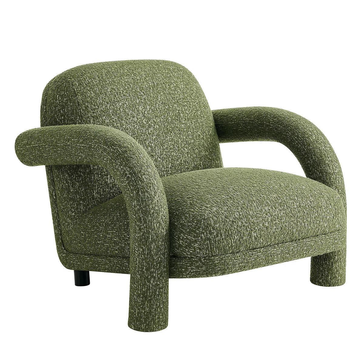 Ferris Textured Woven Fabric Lounge Chair