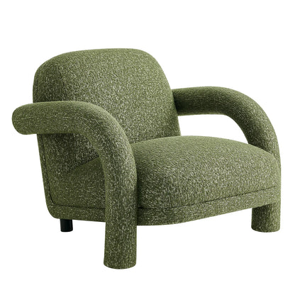 Ferris Textured Woven Fabric Lounge Chair