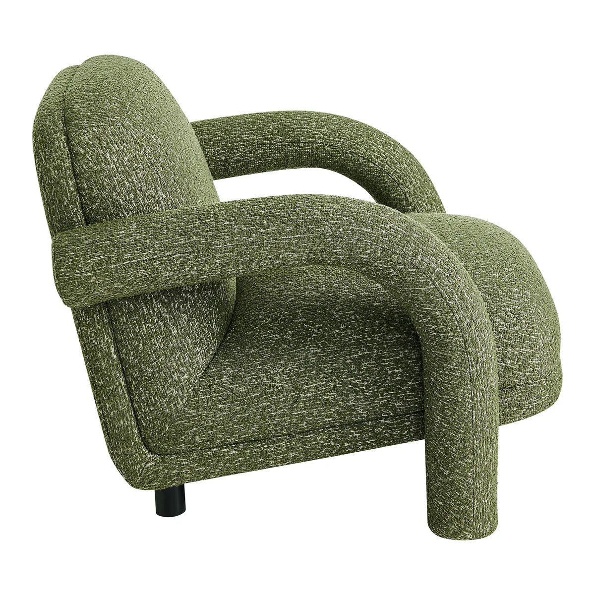 Ferris Textured Woven Fabric Lounge Chair