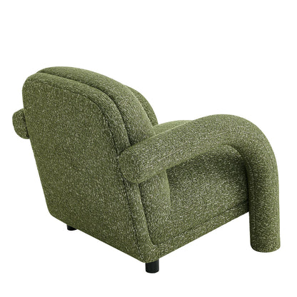 Ferris Textured Woven Fabric Lounge Chair