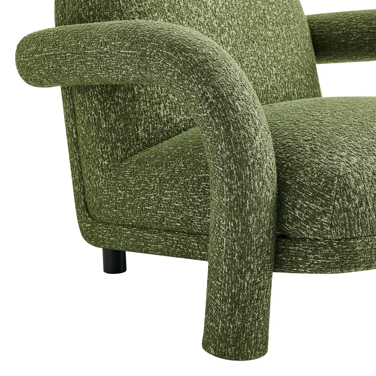 Ferris Textured Woven Fabric Lounge Chair