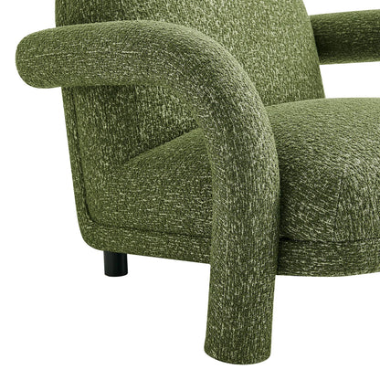 Ferris Textured Woven Fabric Lounge Chair