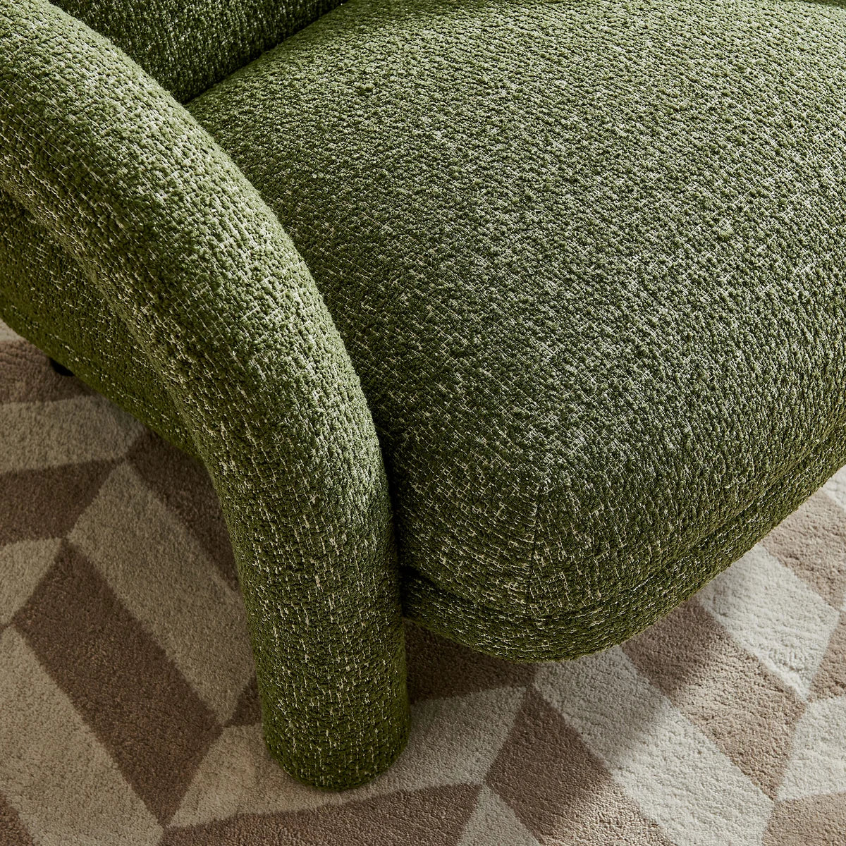Ferris Textured Woven Fabric Lounge Chair