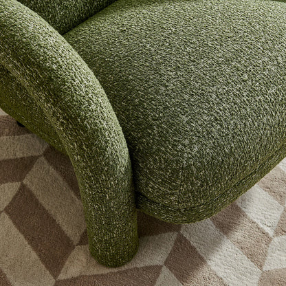 Ferris Textured Woven Fabric Lounge Chair