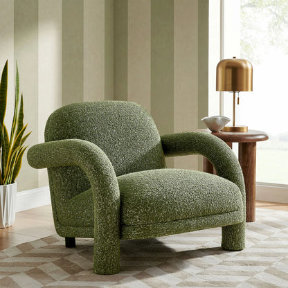 Ferris Textured Woven Fabric Lounge Chair