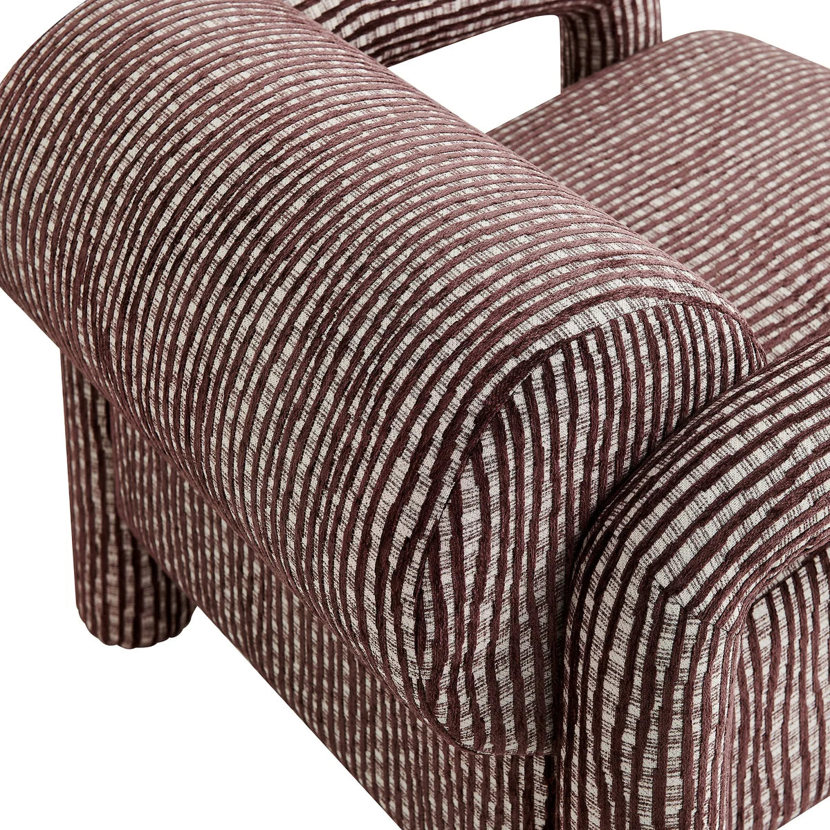 Quill Patterned Woven Fabric Accent Chair