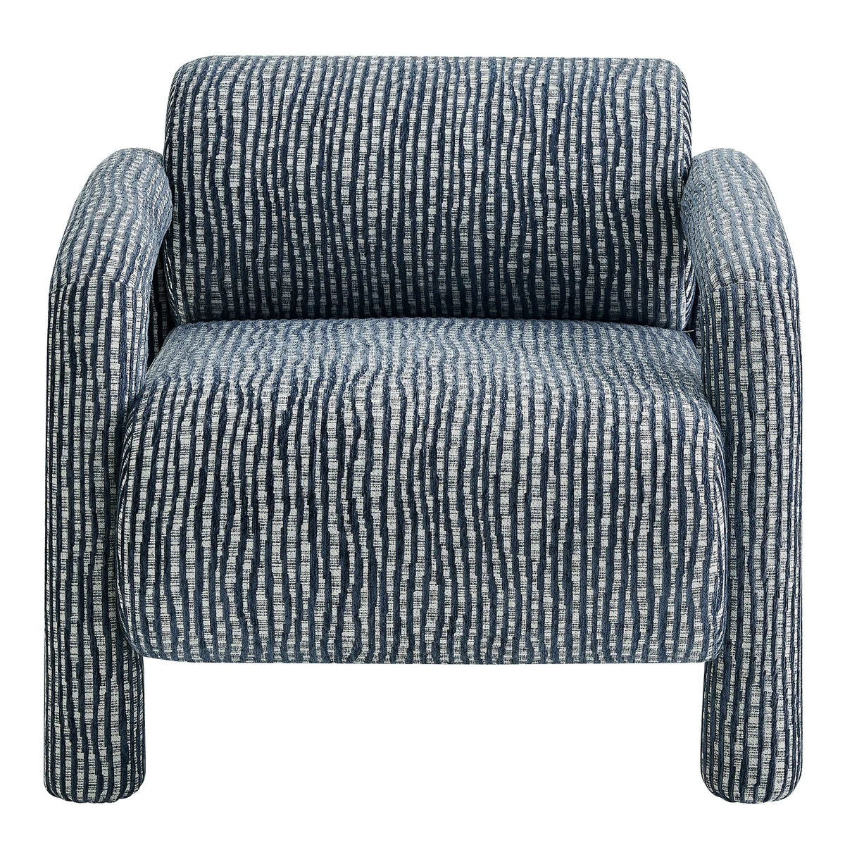 Quill Patterned Woven Fabric Accent Chair