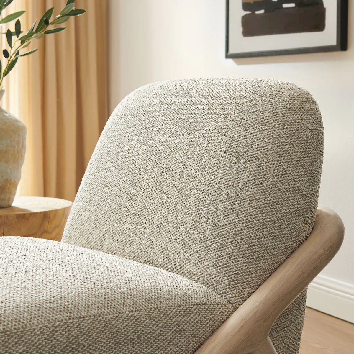 Vander Textured Fabric Upholstered Accent Chair
