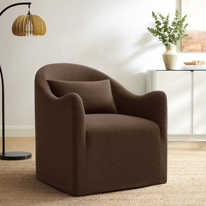 Bardot Slipcovered Linen Blend Upholstered Accent Chair