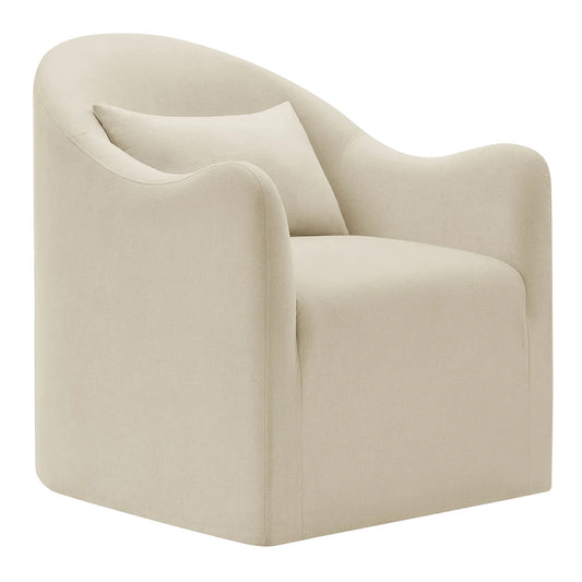 Bardot Slipcovered Linen Blend Upholstered Accent Chair