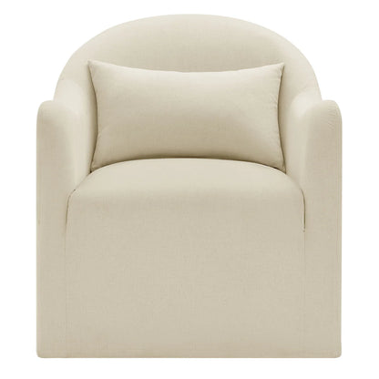 Bardot Slipcovered Linen Blend Upholstered Accent Chair