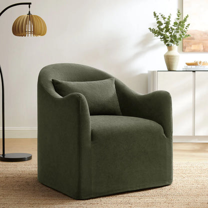 Bardot Slipcovered Linen Blend Upholstered Accent Chair