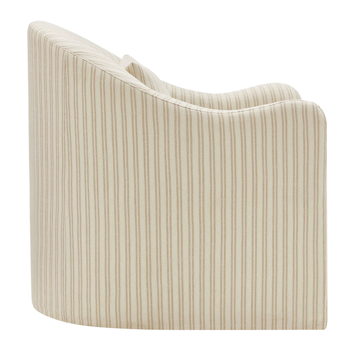 Bardot Slipcovered Striped Upholstered Accent Chair