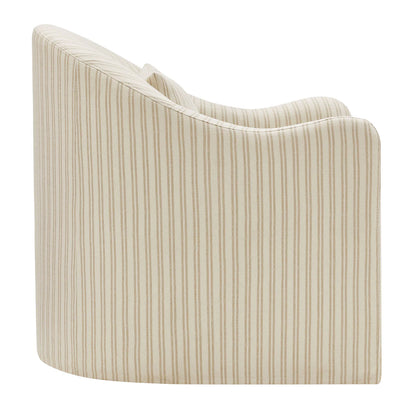 Bardot Slipcovered Striped Upholstered Accent Chair