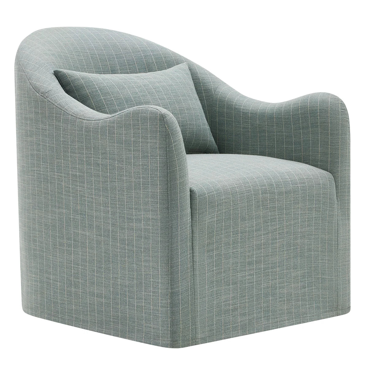 Bardot Slipcovered Striped Upholstered Accent Chair
