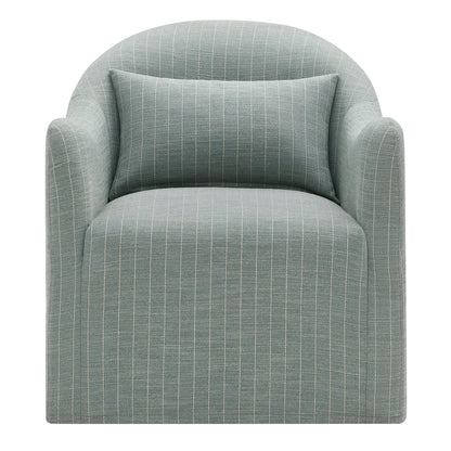 Bardot Slipcovered Striped Upholstered Accent Chair