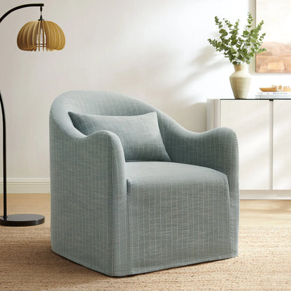 Bardot Slipcovered Striped Upholstered Accent Chair