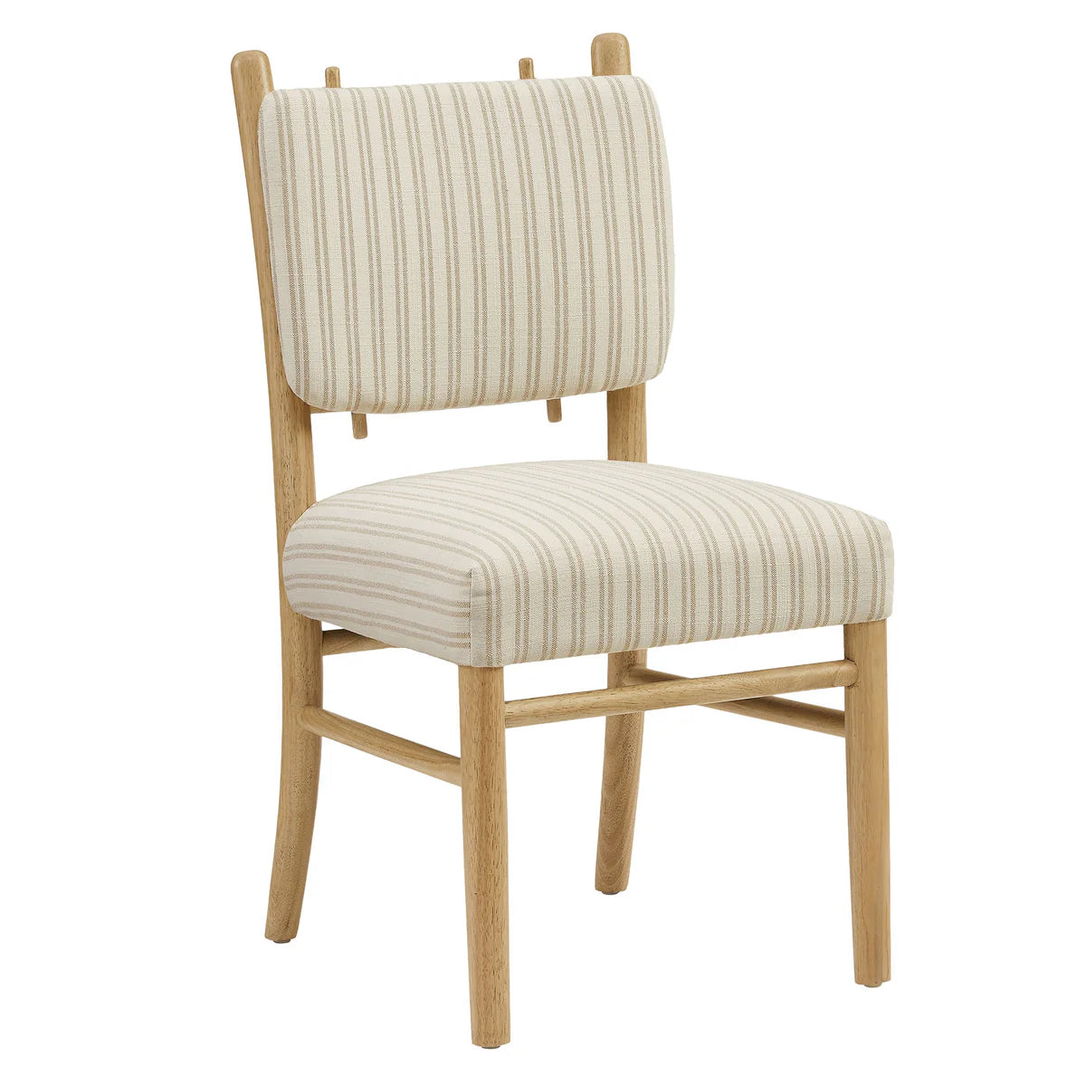 Mauden Striped Upholstered Dining Side Chairs Set of 2
