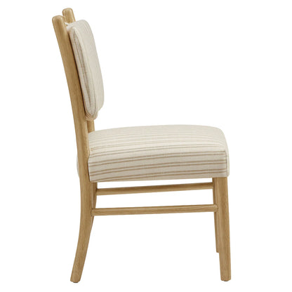 Mauden Striped Upholstered Dining Side Chairs Set of 2