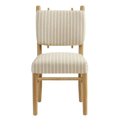 Mauden Striped Upholstered Dining Side Chairs Set of 2