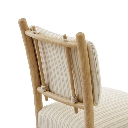 Mauden Striped Upholstered Dining Side Chairs Set of 2