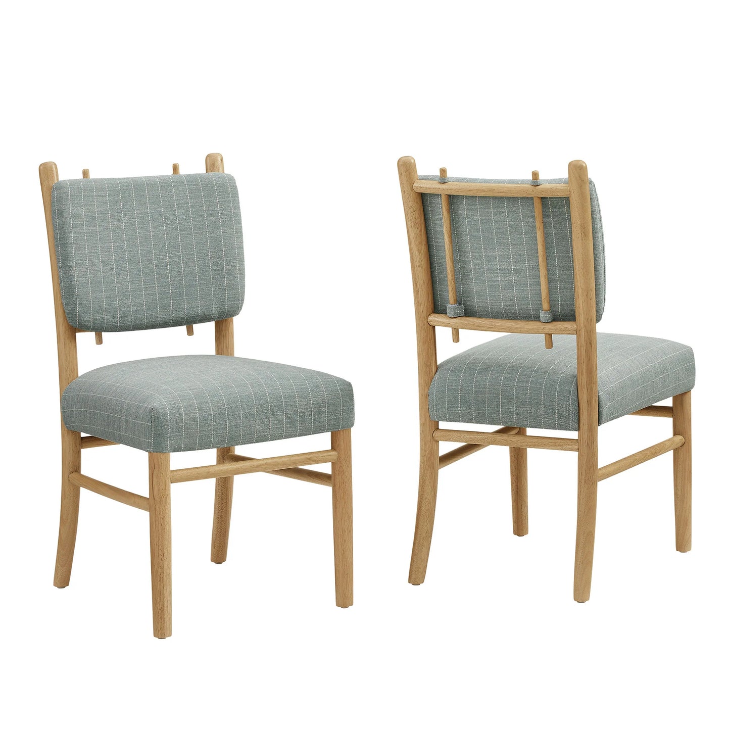 Mauden Striped Upholstered Dining Side Chairs Set of 2
