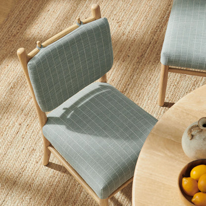 Mauden Striped Upholstered Dining Side Chairs Set of 2