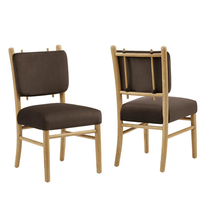 Mauden Performance Velvet Upholstered Dining Side Chairs Set of 2