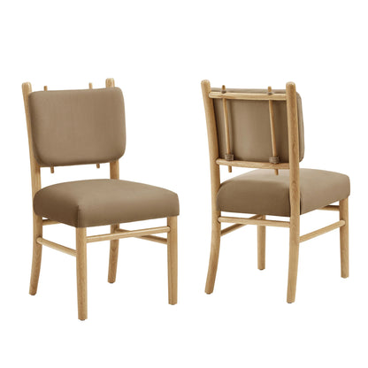 Mauden Performance Velvet Upholstered Dining Side Chairs Set of 2