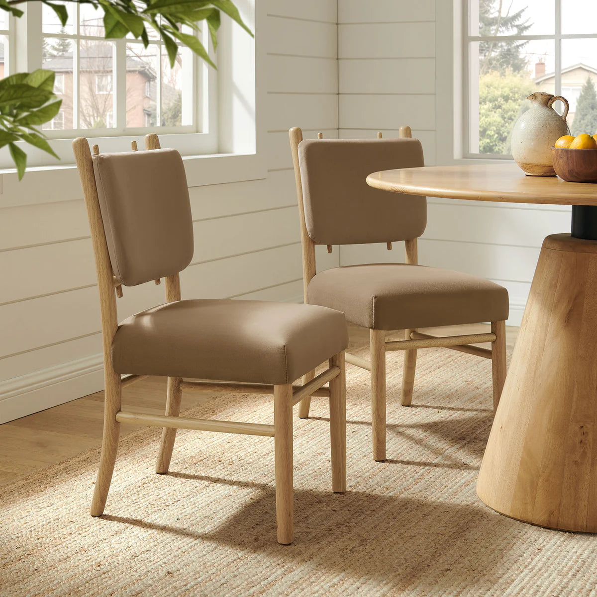Mauden Performance Velvet Upholstered Dining Side Chairs Set of 2