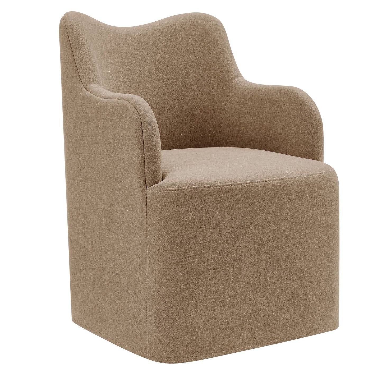 Cordelle Linen Blend Swivel Dining Chair