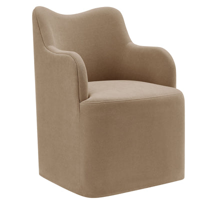 Cordelle Linen Blend Swivel Dining Chair