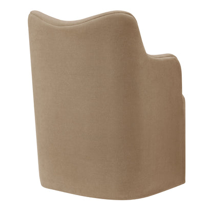 Cordelle Linen Blend Swivel Dining Chair