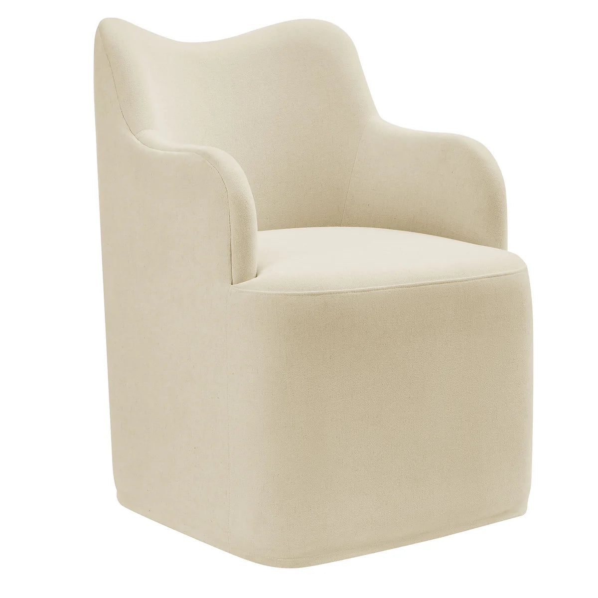 Cordelle Linen Blend Swivel Dining Chair