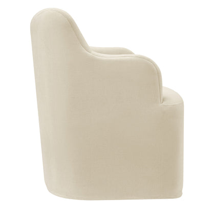 Cordelle Linen Blend Swivel Dining Chair