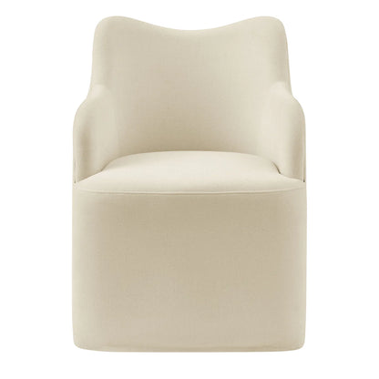 Cordelle Linen Blend Swivel Dining Chair
