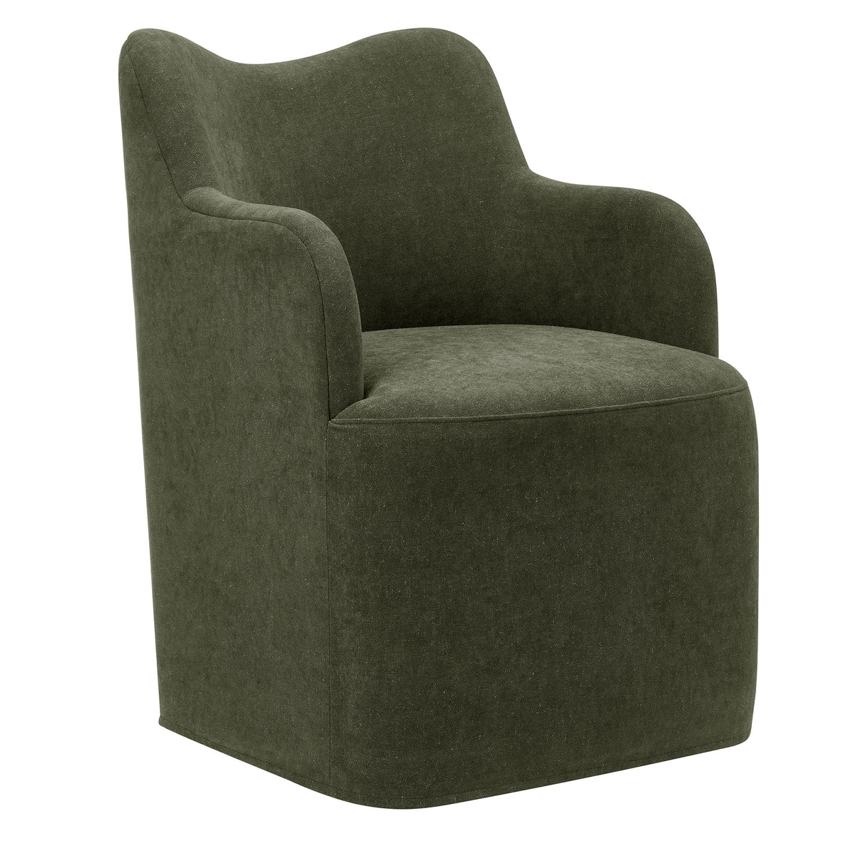 Cordelle Linen Blend Swivel Dining Chair