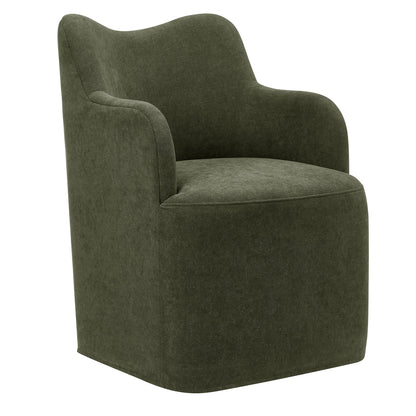 Cordelle Linen Blend Swivel Dining Chair