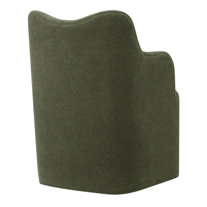Cordelle Linen Blend Swivel Dining Chair