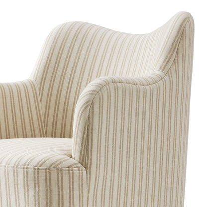 Cordelle Striped Linen Blend Swivel Dining Chair