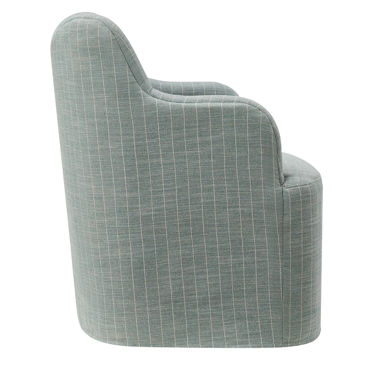 Cordelle Striped Linen Blend Swivel Dining Chair