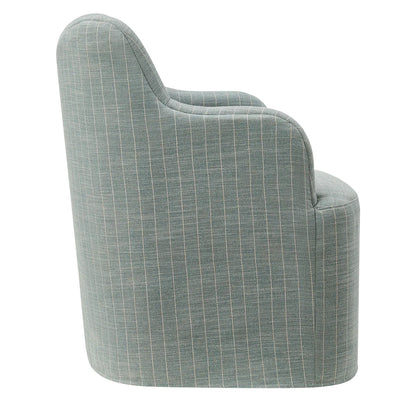 Cordelle Striped Linen Blend Swivel Dining Chair