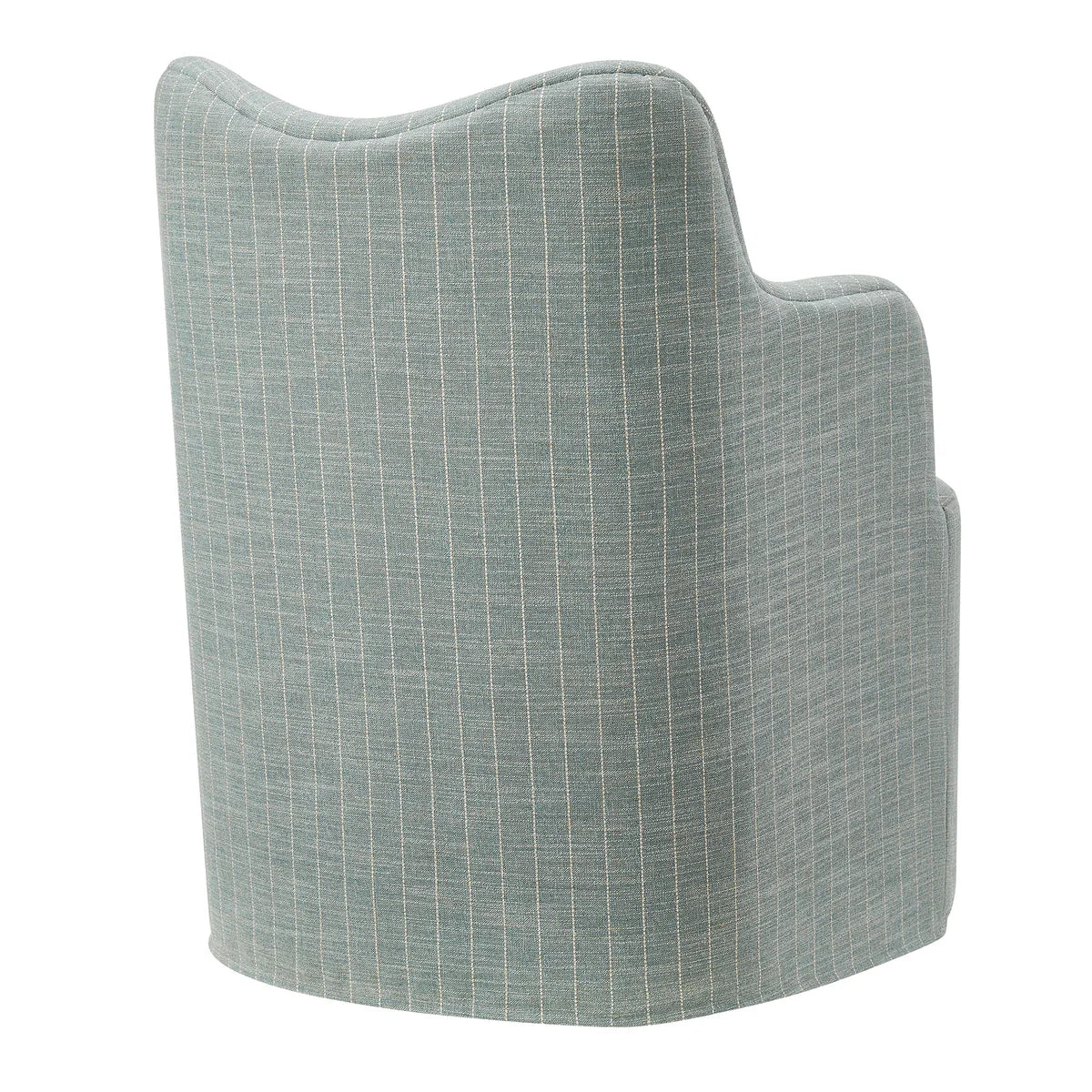 Cordelle Striped Linen Blend Swivel Dining Chair