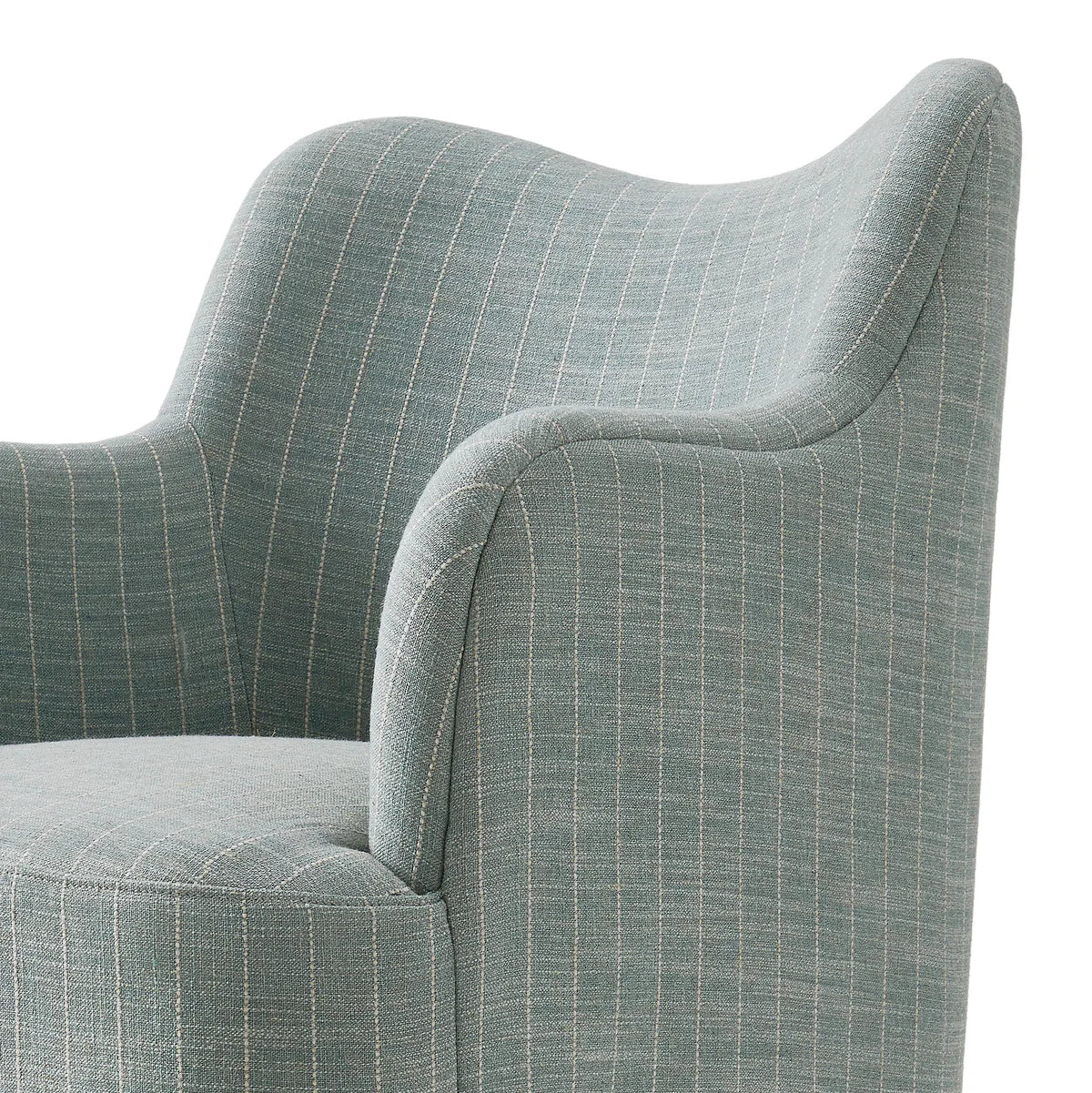 Cordelle Striped Linen Blend Swivel Dining Chair