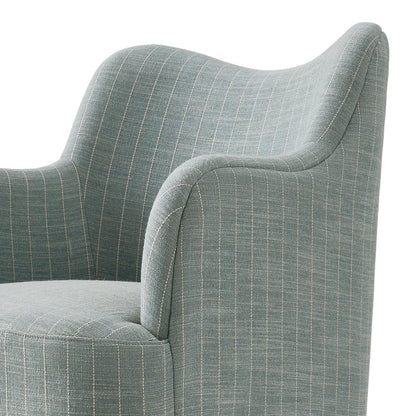 Cordelle Striped Linen Blend Swivel Dining Chair