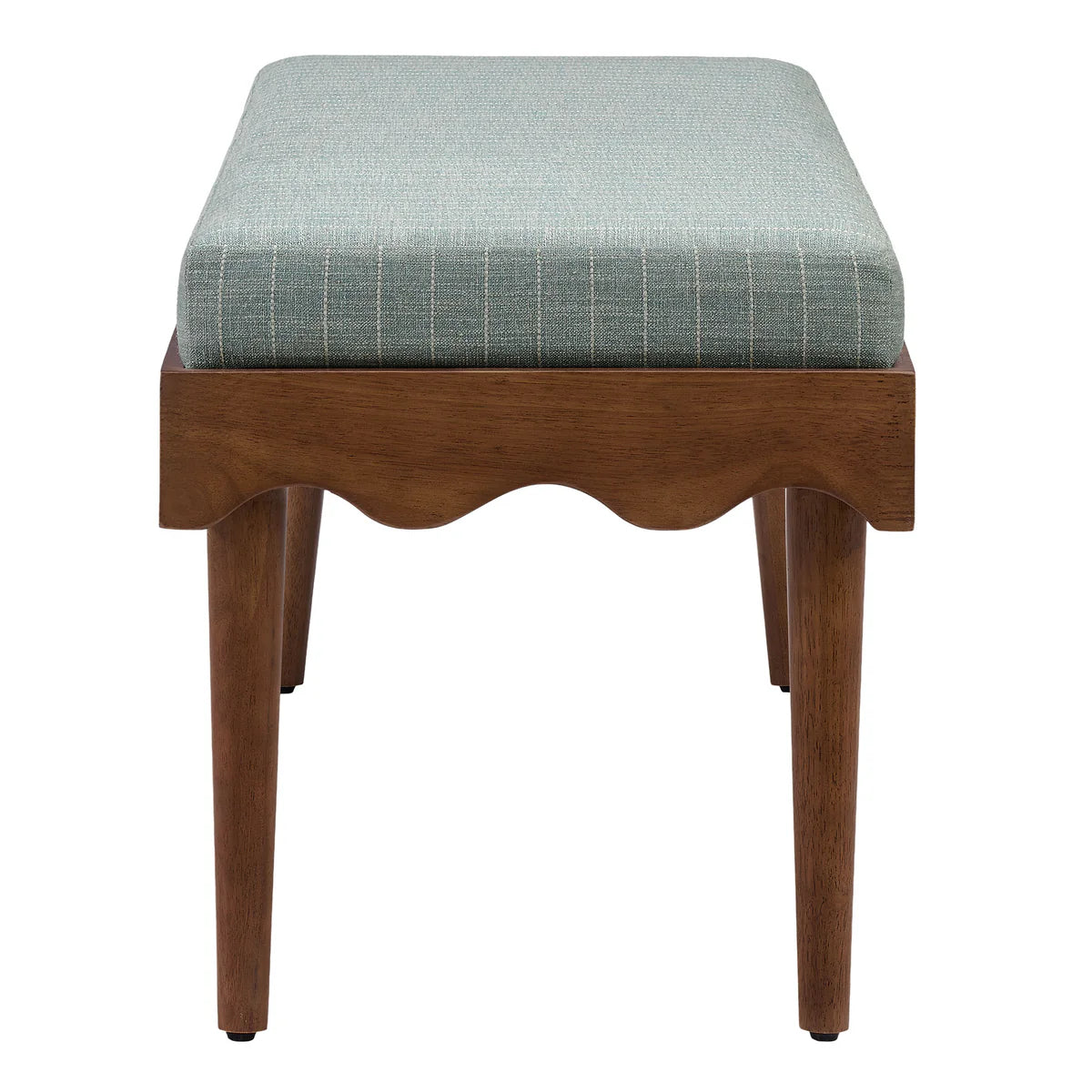 Mirette Scalloped Edge Striped Accent Bench