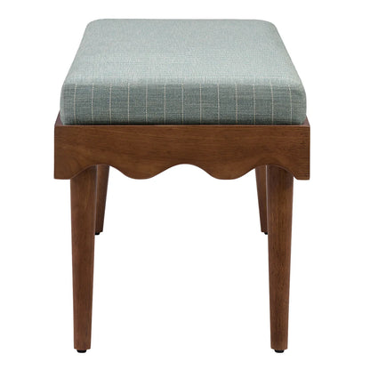 Mirette Scalloped Edge Striped Accent Bench