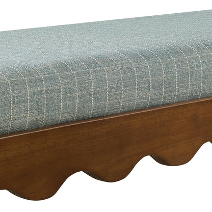 Mirette Scalloped Edge Striped Accent Bench