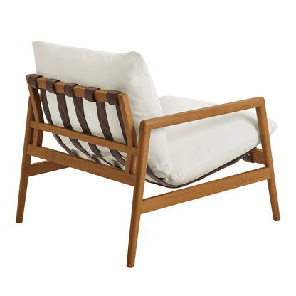 Nomi Outdoor Teak Wood Sling Chair